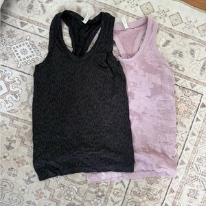 Athleta Racerback Tank Duo in Black and Dusty Pink